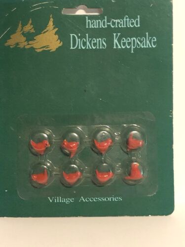Hand Crafted Dickens Keepsake Village Accessories Red Birds New Old Stock.