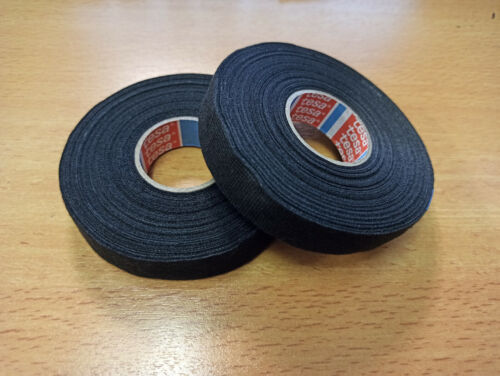 W L x 25m Adhesive Fabric 2 Piece TESA Automotive Cloth Tape 19mm 