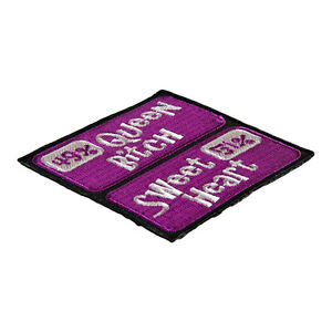 Ladies Patches 49/% Queen Bitch 51/% Sweetheart Purple Patch