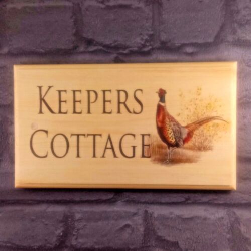 House Name Keepers Cottage Farm Animals Gate Large Personalised Pheasant Sign 