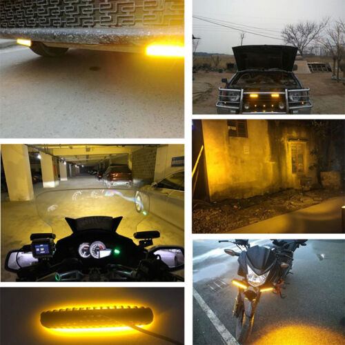6/" inch Amber 18W LED Work Light Bar Spot Offroad Driving Fog Pickup ATV SUV 4X4