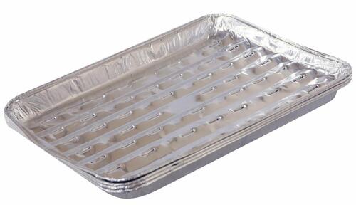 10 Disposable BBQ Grill Foil Cooking Tray Oven Safe Aluminium Tin 34 x 23cm