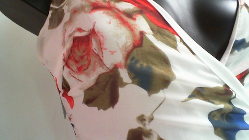 Parisian Chiffon Wrap Playsuit White//Floral UK Size 10 #19R379