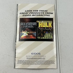 Tomb Raider Manual Sega Saturn Original Eidos Interactive 1996