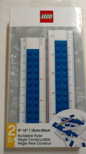 LEGO Stationary Buildable Ruler 6&#034;-12&#034; #52399 - BLUE