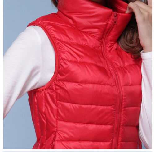 Winter Womens Down Puffer Vest Waistcoat Packable Light Weight Sleeveless Jacket