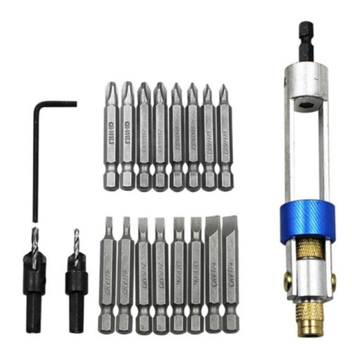 20pcs//Set Countersink Drill Bit HSS Screwdriver Tools Kit Flip Drive Portab S2Y7