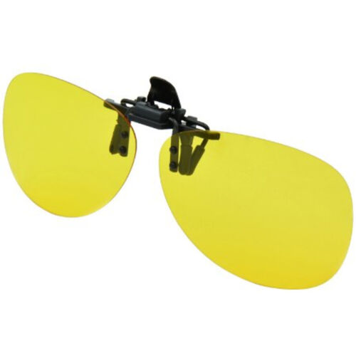 Anti-glare Clip On Sunglasses Night Driving Glass Spectacle Lens Fishing Sports