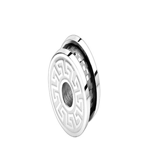 Stainless Steel Carbon Fiber Center Round Pendant P74