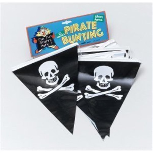7m Pirate Bunting With 25 Flags Party Decoration Skull