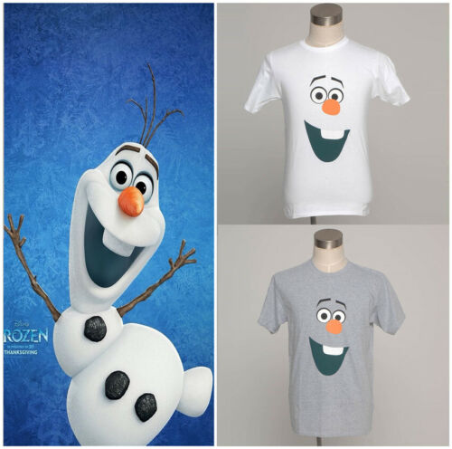 Rabatt Frozen Cosplay Kostüm Olaf Snowman Unisex Weiß T-Shirt Cospaly Karneval