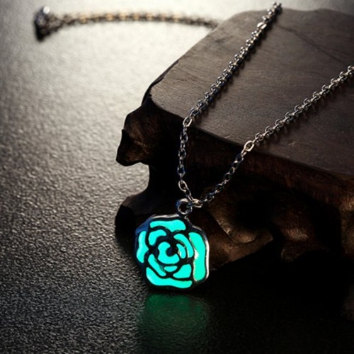 Necklace Steampunk Pretty Magic Glow In The Dark Luminous Cube Retro Women