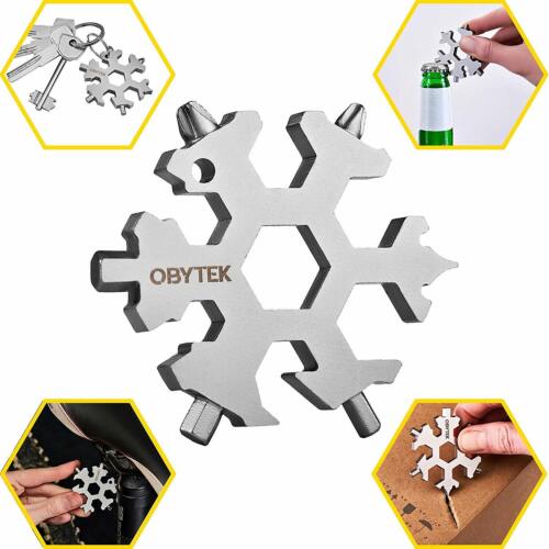 19 In 1 Snowflake Tool Stainless Steel Multi-Tool Portable Compact Opener Edc