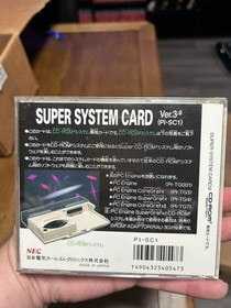 PC Engine Super System v3 HuCard CD Rom2 Card Original Jewel Case with Front Art
