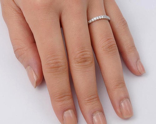 USA Seller Thin Eternity Ring Sterling Silver 925 Best Deal Jewelry Gift Size 7