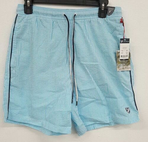 Daniel Cremieux Aqua White Striped Trunks Men/'s Swimwear NWT $65 Choose Size