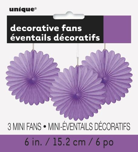 Mini Tissue Paper Fan party Decorations Pack of 3