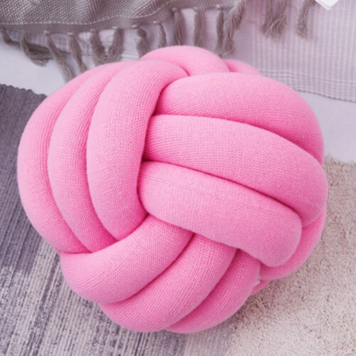 INS Knot Ball Pillows Solid Round Cushion Crocheted Balls Cojines Kid Room Props