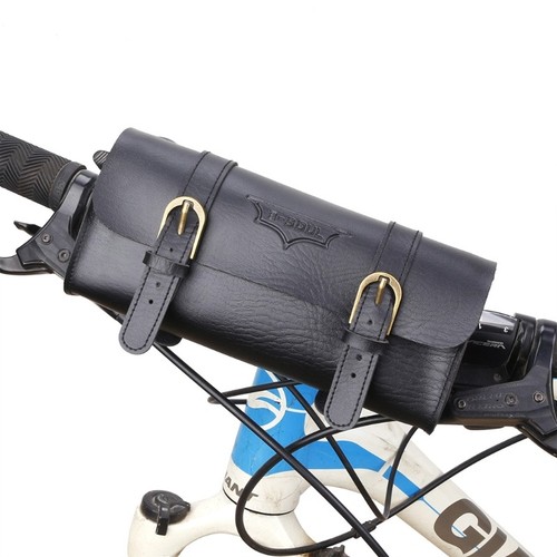 Cycling Bag Faux Leather Bicycle Tail Rear Saddlebag Vintage Retro Bike Pannier