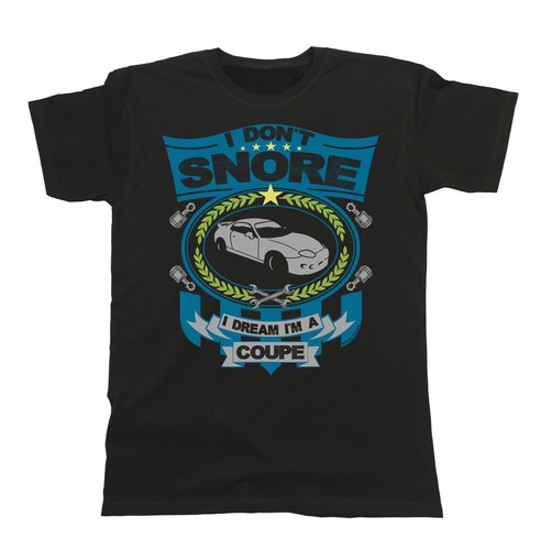 I don`t snore I dream I`m a COUPE Mitsubishi FTO Retro Sports Mens Car T-Shirt
