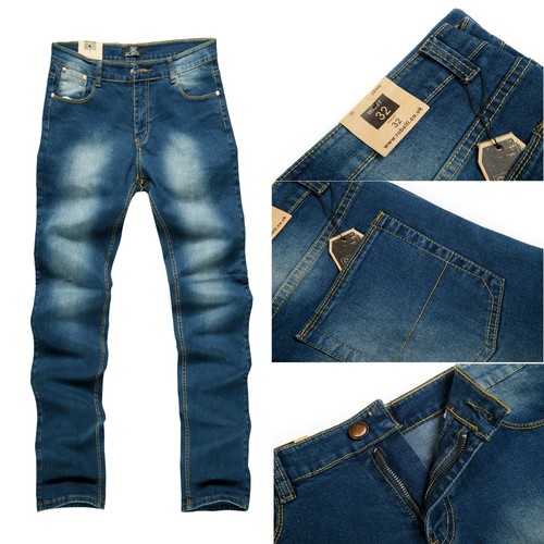 Robelli homme délavé homme coupe slim denim jeans stretch 38 W