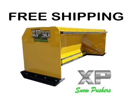 8/' XP30 snow pusher with pullback bar FREE SHIPPING-RTR skid steer bobcat