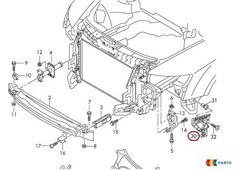New Genuine AUDI RS6 08-11 N//S Gauche Pare-chocs avant support 4F0807227C