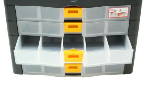 NEW Portable Parts Craft Organiser Storage Case Unit & Clear Drawer Boxes Choice 