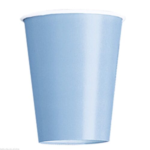 New Paper Party 9oz CUPS 14 Plain Solid Colours Tableware Events Catering CUP