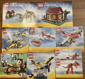 Lot of 10 LEGO Creator Manuals Only Instruction 5766 6745 7282 6914 (No Bricks)