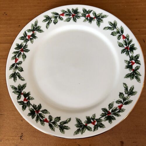 HOLLY COLLECTION SALAD DESSERT PLATE 7.5” W/ BERRIES Details about   FORMALITIES BAUM BROS 