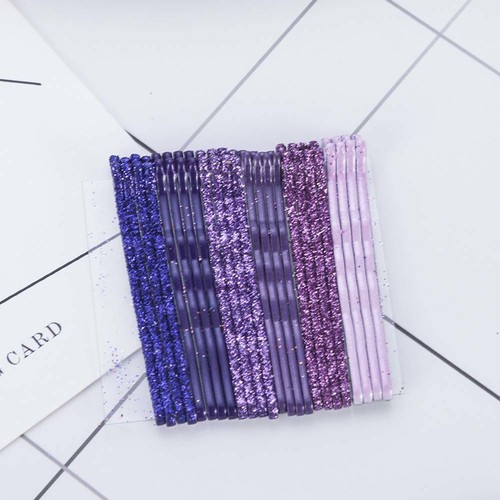 24Pcs Glitter Hair Clips Bobby Pins Accessories Wavy Hairpins Metal Barrettes A9