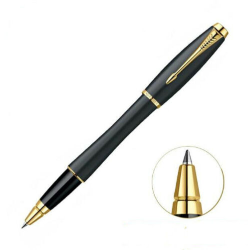 Parker Pen Urban Series Matte Black Golden Clip 0.5mm Fine Nib Rollerball Pen 