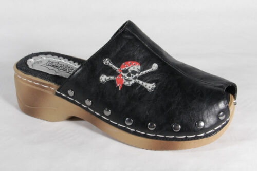 Boomers Girl Clogs Sabot Faux Leather Black New