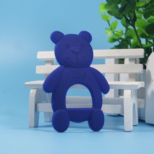 Chewing Cartoon Bear Food Grade Biting Silicone Teething Baby Teether Safety