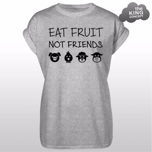 Eat Fruit Pas Amis T-Shirt Végétarien Animal Droits de Compagnie Amant Haut 