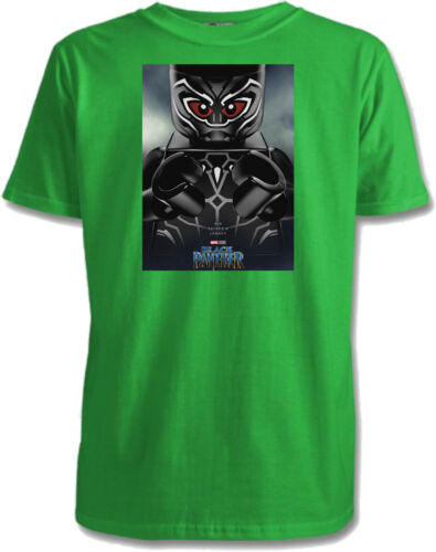 7 Colours Lego Marvel Black Panther Childrens T-Shirts Sizes 1-15 Yrs 
