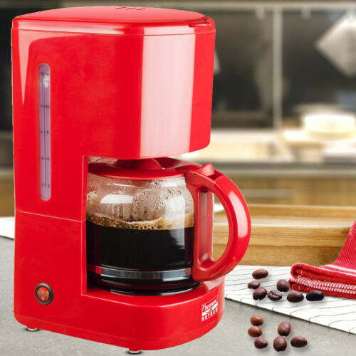 Design Kaffee Maschine Glas Kanne klappbar 15 Tassen Filter Messlöffel Schalter