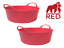 2x PINK MINI 5L RED GORILLA TUBTRUG FLEXIBLE SHALLOW RUBBER FEED TUB BUCKET