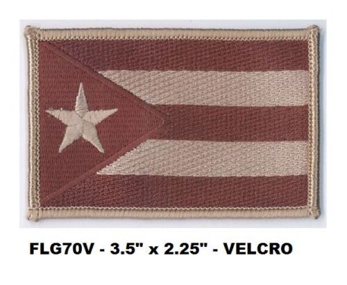 FLG70V PUERTO RICO DESERT VEL-KRO FLAG PATCH