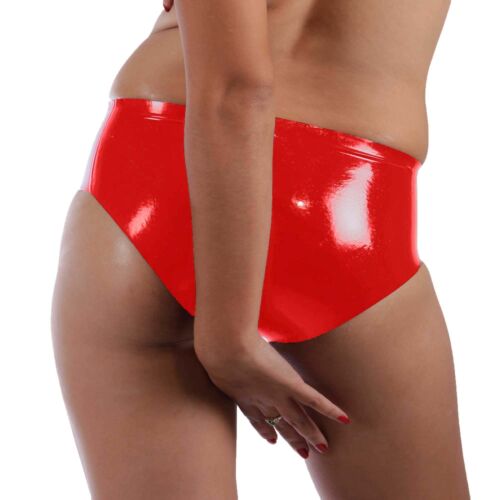Brand New Latex Rubber Red Open Panties one size 