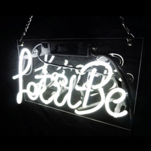 14''x9''Let it Be Neon Sign Light Party Room Decor Handmade Visual Artwork Gift 