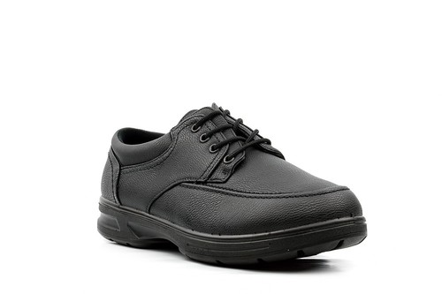Dr Keller Mens Wide Fit Shoes Black Lace Up Light Weight Casual Formal Fitting