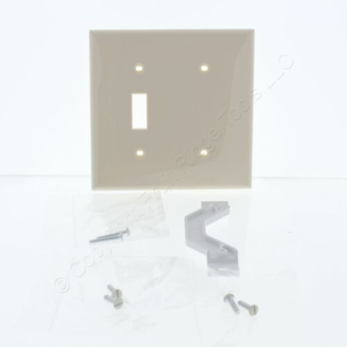 Leviton Lt Almond UNBREAKABLE Combination Switch Blank Wallplate Cover 80706-T 