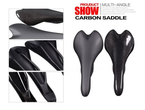 Full Carbon Fiber Saddle Road Mtb Bike Racing Bicycle Seat Cushion Pad 117g 