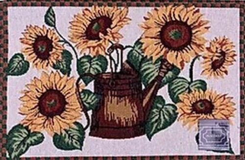 Set of 4 Tapestry KITCHEN Placemats SUNFLOWERS /& WATERING CAN by HC 13/" x 19/"