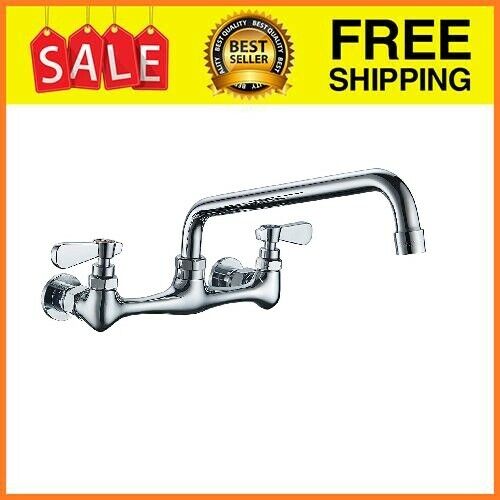 Utility Sink Faucet Wall Mount Commercial Faucet Kitchen Laundry 8 Inch Swivel 2