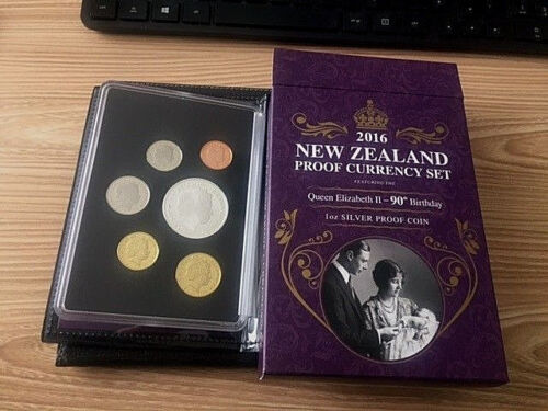 Silver Proof Coin Set New Zealand 2016 QEII 90th Birthday