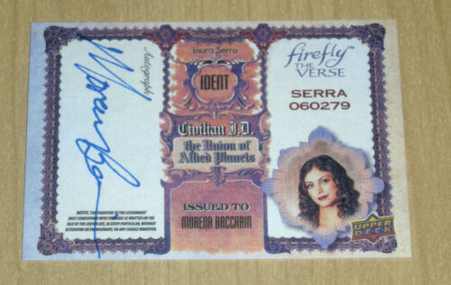 2015 Upper Deck Firefly on-card autograph Morena Baccarin as INARA SERRA MB 