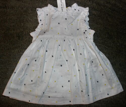 Janie & Jack Baby Girls White Dress (with Diaper Cover) - Size 3-6 Months - NWT